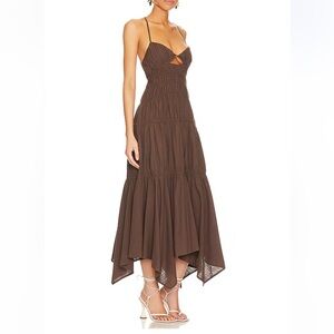 REVOLVE SNDYS Tahlia dress in chocolate NWT